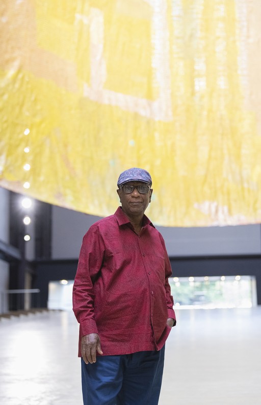 13 Hyundai Commission_ El Anatsui - Behind the Red Moon, Installation View, Photo ©Tate (Lucy Green)