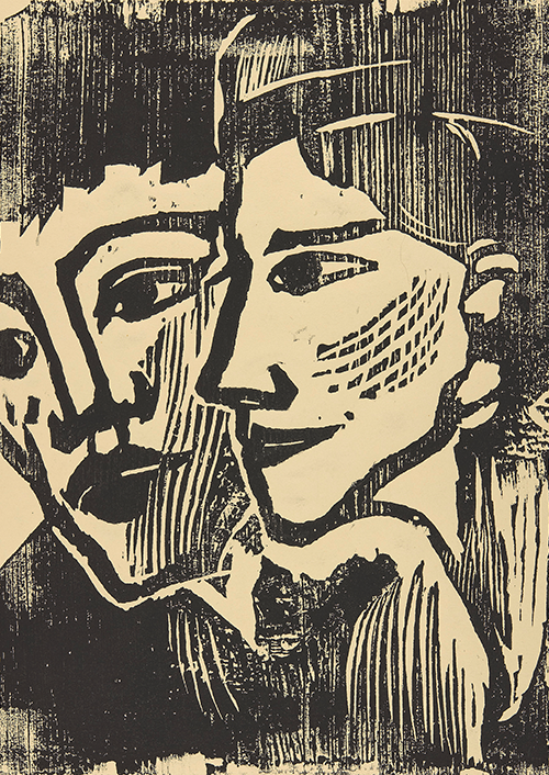 Nolde_Emil__Maennlicher-und-weiblicher-Kopf-media